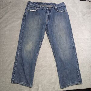 36 WRANGLER Relaxed Jeans 36x25 Blue Denim Boxy-Proportion Streetwear Casual 36